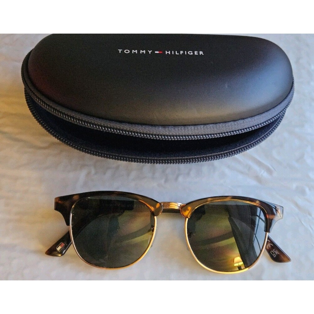 Tommy Hilfiger MP 01101 Tortoise Polarized Sunglasses Brown Gold w/ Case